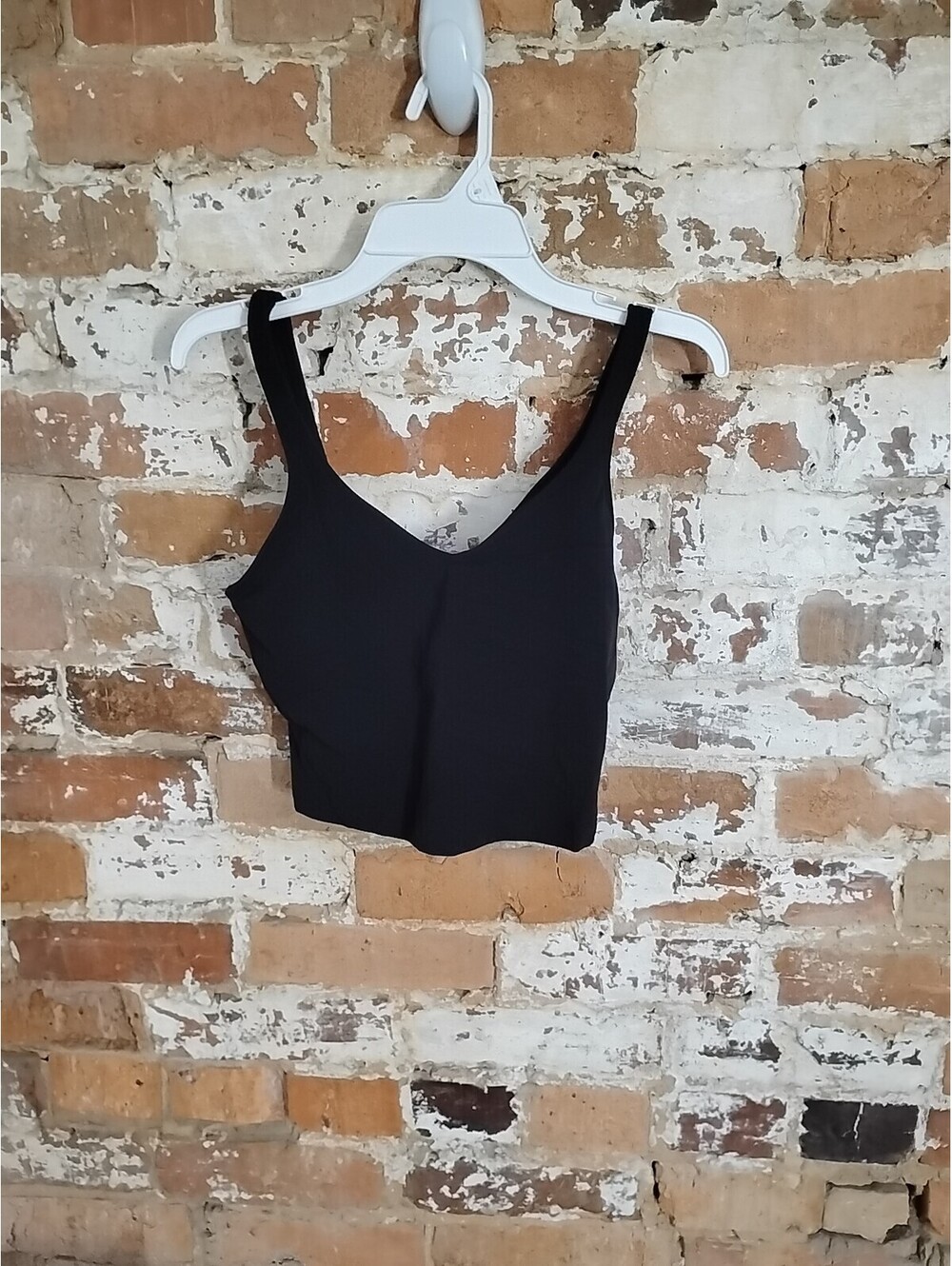 Lululemon Align Tank Top Womens 4 Black V Neck Gym Cropped Athletic Yoga
